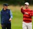 Paul Casey points the way to Marc Warren during round one at Gleneagles.