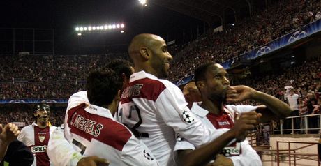 Sevilla celebrate Keita's equaliser