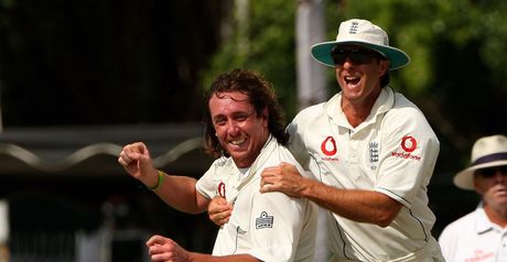 Sidebottom is congratulated by his skipper