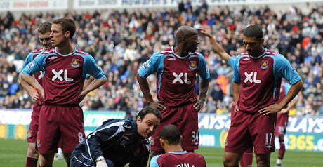 Crocked: Anton Ferdinand's second minute injury did not help West Ham's cause