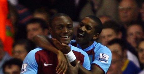 Reo-Coker celebrates with fellow scorer Young