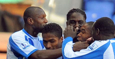 Valencia is mobbed after opening the scoring
