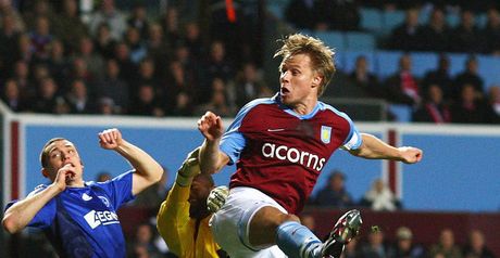 Laursen opens the scoring for Villa
