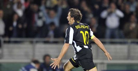 Del Piero celebrates after scoring Juve's opener