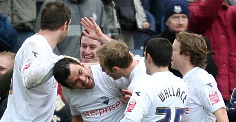 Davidson: Congratulated after scoring opener
