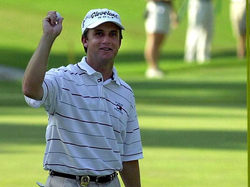In 2001, the unheralded David Toms celebrated a hole-in-one on the 15th at the Atlanta Athletic Club...