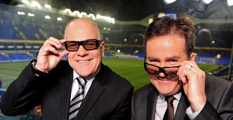 Andy Gray: shows off his 3D glasses