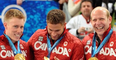 Martin (R) celebrates his gold