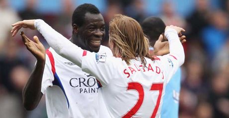 Samba and Salgado celebrate at Villa Park