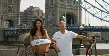 Kelly Brook and Sir Chris Hoy launch Sky Ride 2010