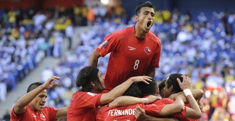 Chile celebrate their winner