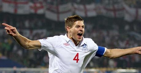 Goal man: Gerrard puts England ahead against the USA