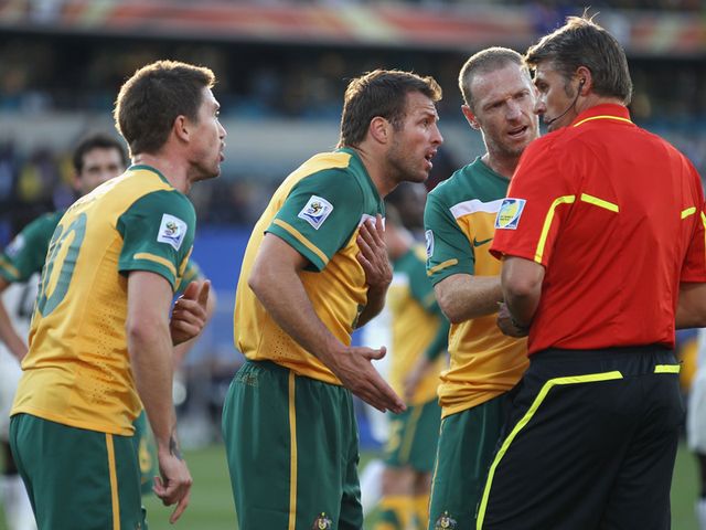 But Australia's players were furious about Kewell's red card.&nbsp;