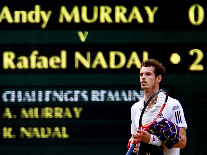 A fourth round exit follows at the French Open before Murray makes it all the way to the Wimbledon semis, where Nadal ends his run in straight sets.