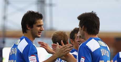 Brown celebrates his opener