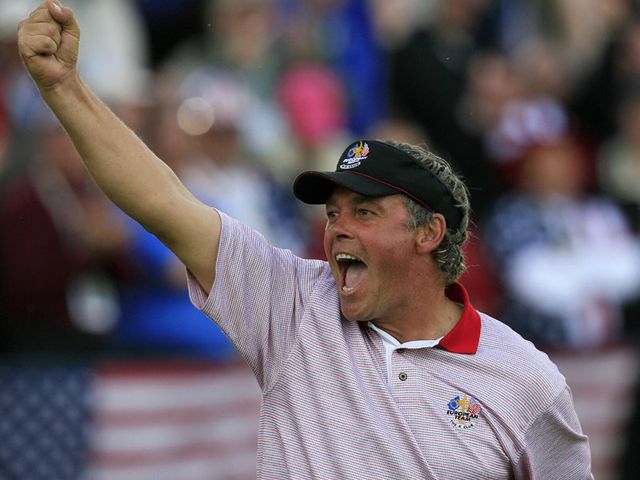 Delight for Clarke as he sinks a crucial putt&nbsp;