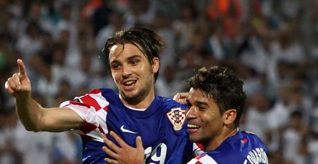 Kranjcar celebrates with Eduardo