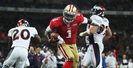 Celebration: Troy Smith engineered a comeback for the 49ers