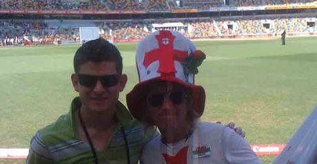 A big moment as I met Barmy Army ring leader 'Jimmy'