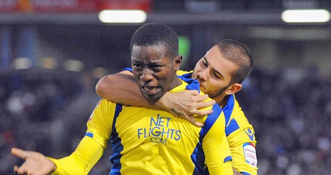 Gradel: Celebrates goal for Leeds