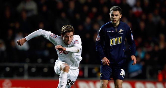 Allen: In action for Swans at Liberty Stadium