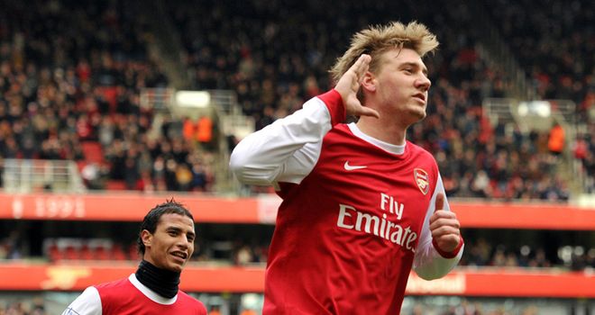 Bendtner: Desperate to start regularly and tipped to leave Arsenal during the transfer window