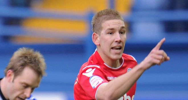Wagstaff: Celebrates his goal for Charlton