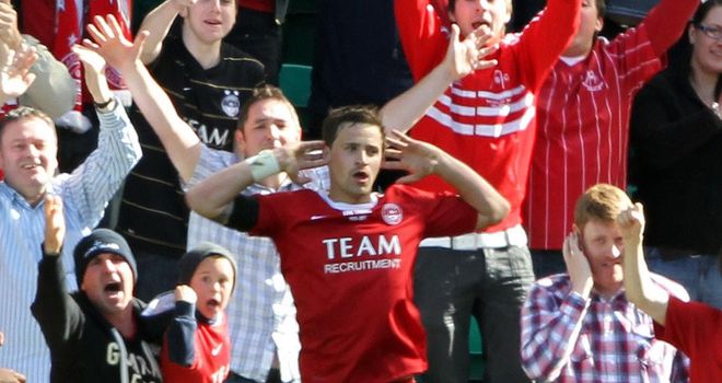 Maguire: Has completed his move to Derby after Aberdeen accepted compensation for the striker