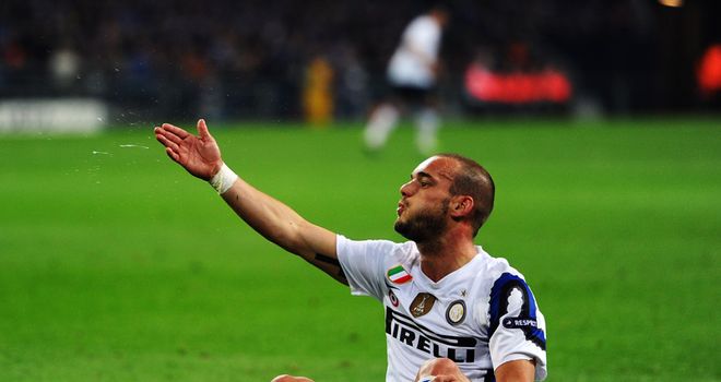 Sneijder: The Holland international has been linked with United for several months