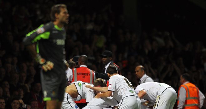 Aldershot: Celebrate their late winner