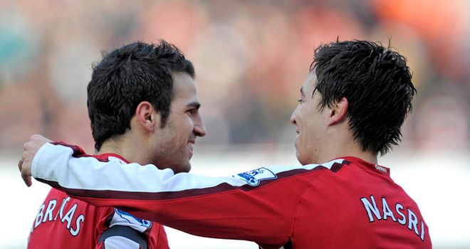 Fabregas and Nasri: Likely to leave this summer, says Chamakh