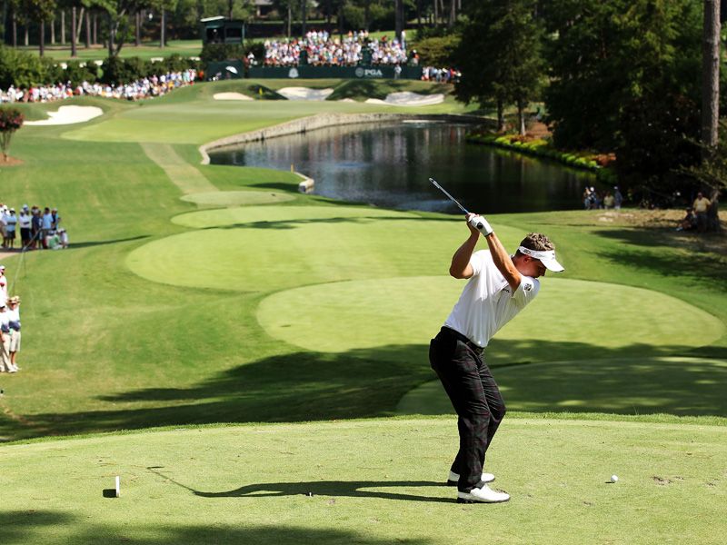 Luke's chances went when he found water off the 15th tee.