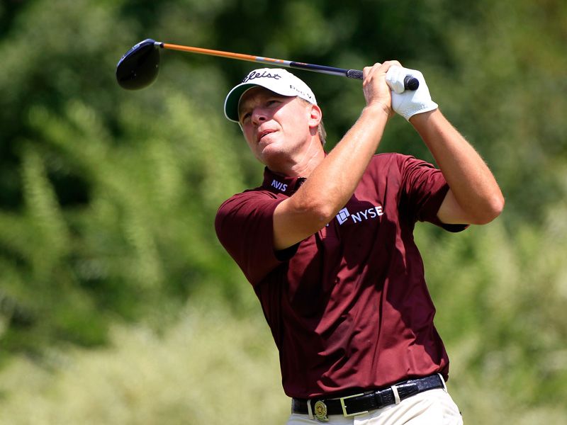 Steve Stricker's chances were hurt by an early double bogey.