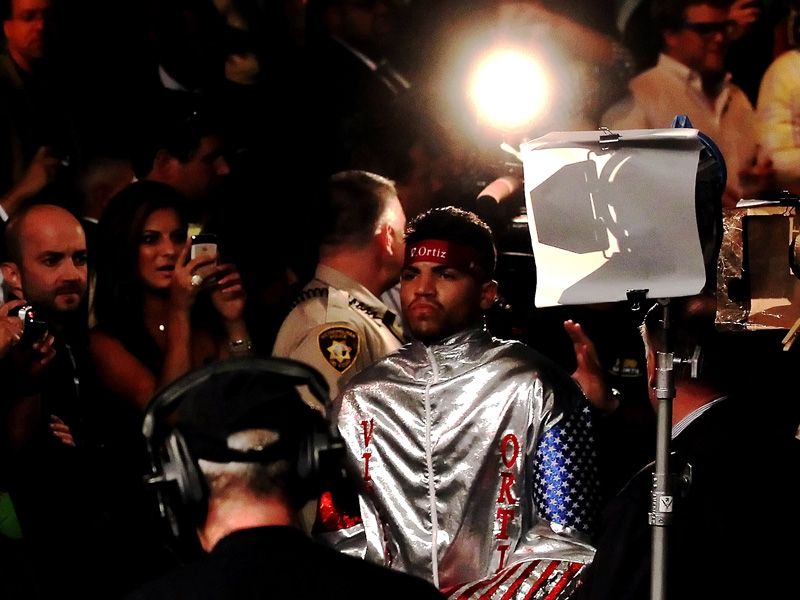 Ortiz made his way out to the ring at the MGM Grand in Las Vegas...