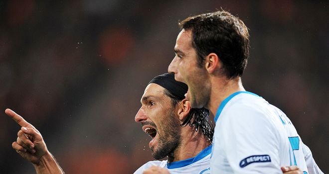 Roman Shirokov: Was on target with a double for Zenit against Benfica