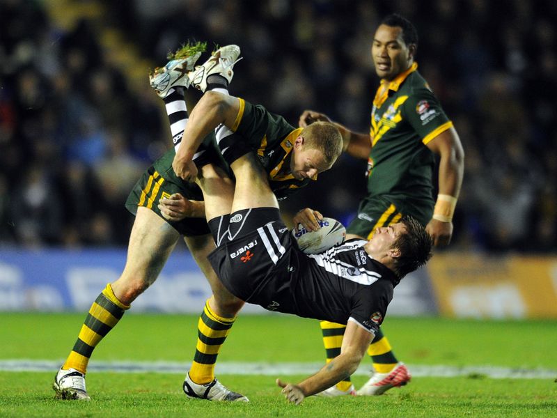 Luke Lewis stopped Kieran Folan in his tracks.