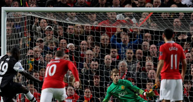 Demba Ba: Held his nerve to slot home a contentious penalty at Old Trafford