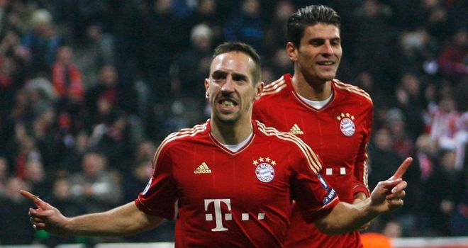 Franck Ribery: Scored twice for Bayern Munich