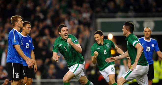 Stephen Ward: Was on target to seal Ireland's place in Euro 2012