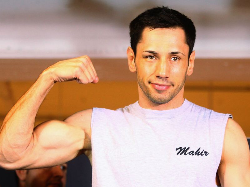 Sturm was happy to flex his muscles for the cameras when it was his turn to step between the ropes.