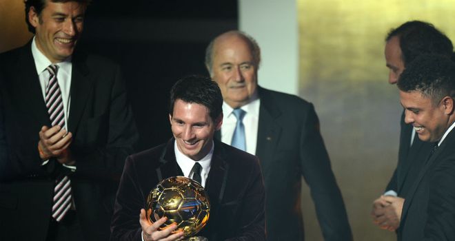 Lionel Messi: Named the best player in the world by FIFA for a third straight year
