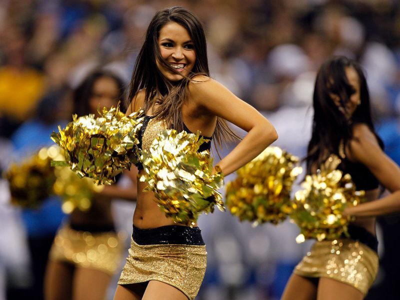 The New Orelans Saints cheerleaders had plenty to smile about.