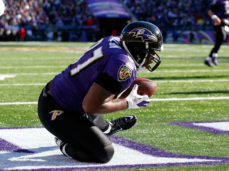 Kris Wilson caught a touchdown pass from Joe Flacco.
