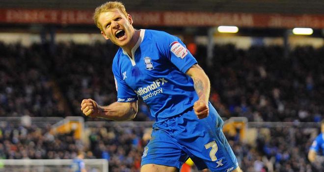 Chris Burke: The Scot found the net 14 times in an impressive first season for Birmingham since his move from Cardiff