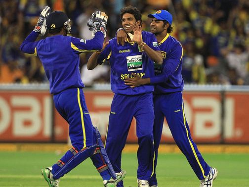 Sri Lanka celebrate a thrilling win at the MCG