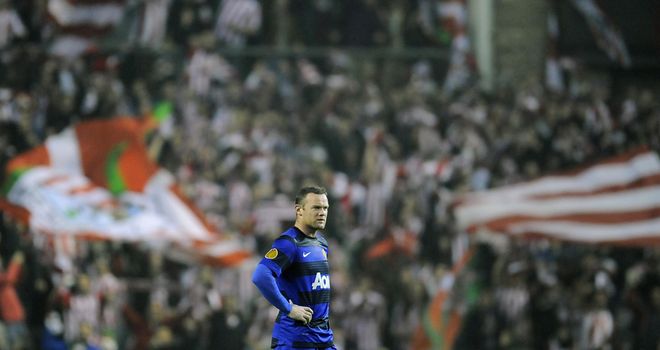 Wayne Rooney scored a late consolation but it was a miserable night for Man Utd
