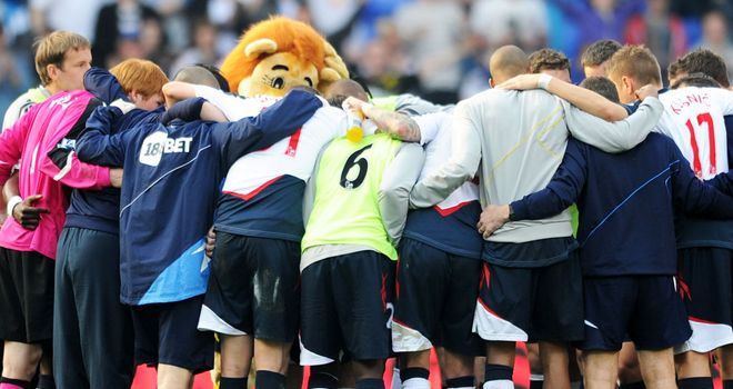 Bolton: Celebrate their win over Blackburn