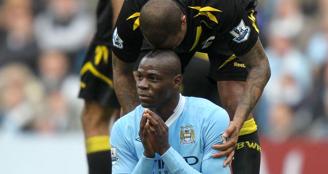 Mario Balotelli: Pleased to see old friends after wandering into Inter press conference