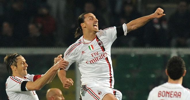 Zlatan Ibrahimovic: Sweden striker netted a hat-trick as Milan crushed Palermo