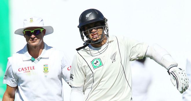 Ross Taylor: Laves the field after being hit on the arm